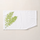 バスルームのタオルの上の羽のようなシダ バスタオルセット (ハンドタオル)