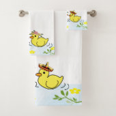 バスルームのタオルはメキシコのバスイエローダックを設定 バスタオルセット (インサイチュ)