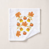 バスルームのタオルセット紅葉カボチャ バスタオルセット (ウォッシュタオル)