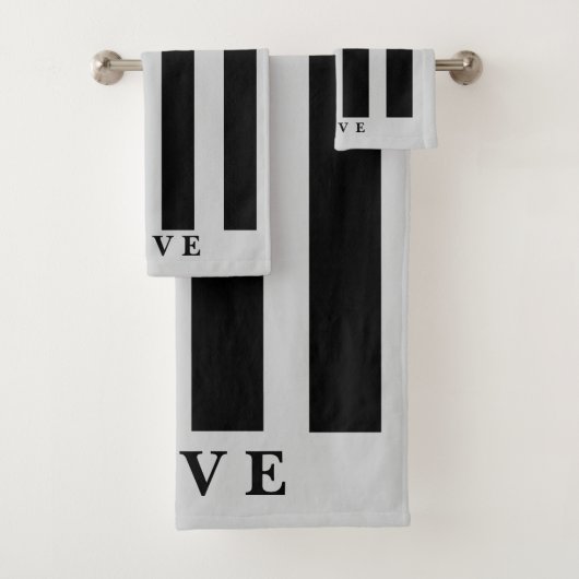 バスルームのタオルセット – Black&Gray バスタオルセット (インサイチュ)