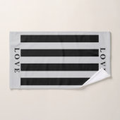 バスルームのタオルセット – Black&Gray バスタオルセット (ハンドタオル)