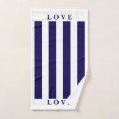 バスルームのタオルセット – Blue&White バスタオルセット (ハンドタオル)