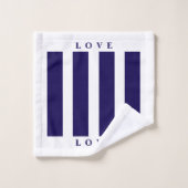 バスルームのタオルセット – Blue&White バスタオルセット (ウォッシュタオル)