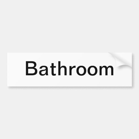 バスルームのドアの看板/ バンパーステッカー (正面)