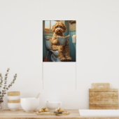 バスルームのマットポスターを使ったプードル犬 ポスター (キッチン)