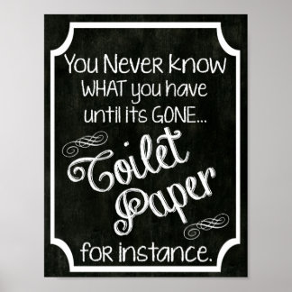 バスルームのユーモアの黒板サイン ポスター