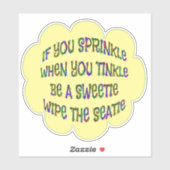 バスルームのユーモアはSweety Wipe Seatieのシール シール (シート)