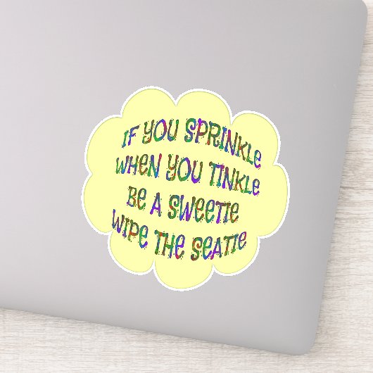 バスルームのユーモアはSweety Wipe Seatieのシール シール (詳細)