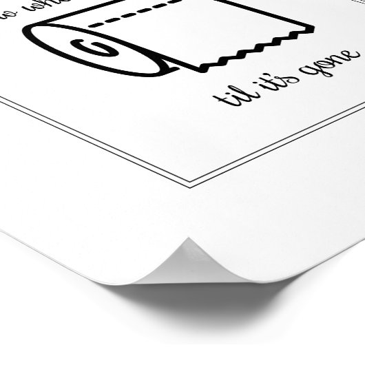 バスルームの標識おもしろいが消えるまで ポスター (角)