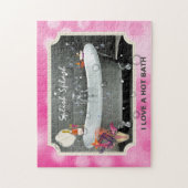 バスルームの泡スプラッシュかわいい ジグソーパズル (縦)