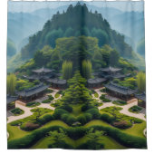 「バスルームをマウンテンリトリートに» シャワーカーテン (正面)