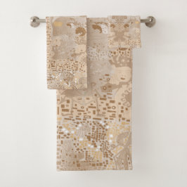 バスルームインスパイアセットKlimpt Raveマンパターン バスタオルセット