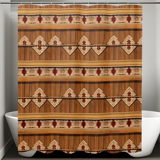 バスルームスタイリッシュ素朴シャワーカーテン シャワーカーテン