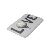 バスルームタイポグラフィ用ラブゴルフ装飾 バスマット (アングル)