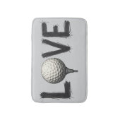 バスルームタイポグラフィ用ラブゴルフ装飾 バスマット (正面縦)