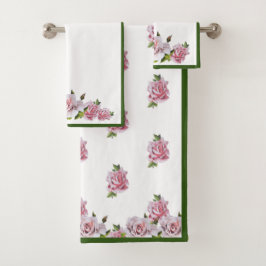 バスルームバラセットの彫刻 バスタオルセット