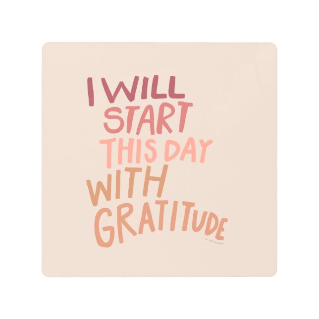 バスルームホームデコー感動的ル引用文アート メタルプリント (正面)