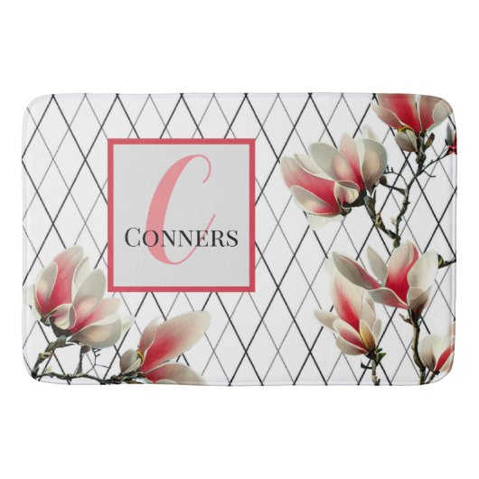 バスルームモノグラムのパーソナライズされたラグ バスマット (正面)