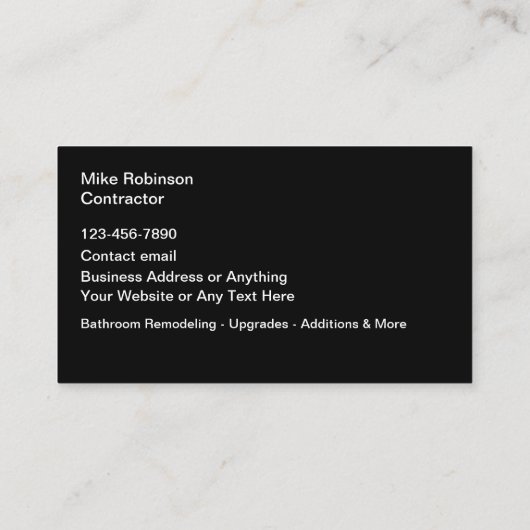 バスルーム改装ホーム改修 名刺 (裏面)