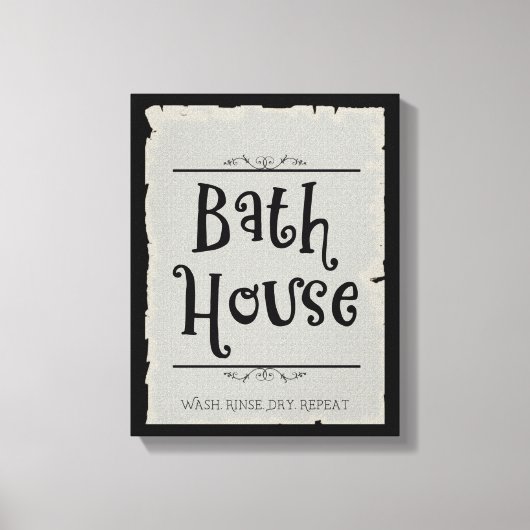 バスルーム洗面リンス乾式リピート キャンバスプリント (正面)