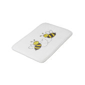 バスルーム用のハート付きミツバチ バスマット (アングル)