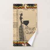 バスルーム用タオルがアフリカの女王を設定 バスタオルセット (ハンドタオル)