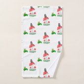 バスルーム用タオルがカエルネズミキノコ バスタオルセット (ハンドタオル)