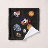 バスルーム用タオルがスポーツをする バスタオルセット (ウォッシュタオル)