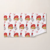 バスルーム用タオルがバレンタインのフクロウをヴィンテージ バスタオルセット (ハンドタオル)