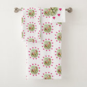 バスルーム用タオルがバレンタインデーのヴィンテージ バスタオルセット (インサイチュ)