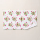 バスルーム用タオルがバレンタインデーのヴィンテージ バスタオルセット (ハンドタオル)