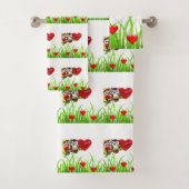 バスルーム用タオルがバレンタインデーヴィンテージ バスタオルセット (インサイチュ)