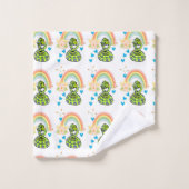 バスルーム用タオルがヘビのレインボーをセットするフローラ バスタオルセット (ウォッシュタオル)