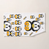 バスルーム用タオルがペンギンをセット バスタオルセット (ハンドタオル)