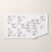 バスルーム用タオルがホッキョクグマをセット バスタオルセット (ハンドタオル)