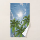 バスルーム用タオルがヤシの木をセット バスタオルセット (ハンドタオル)