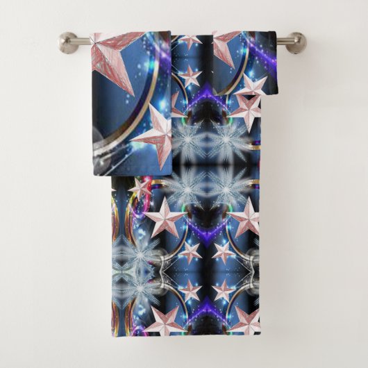 バスルーム用タオルが星にセット バスタオルセット (インサイチュ)