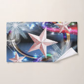 バスルーム用タオルが星にセット バスタオルセット (ハンドタオル)