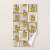 バスルーム用タオルが茶色いリスのドングリをセット バスタオルセット (ハンドタオル)