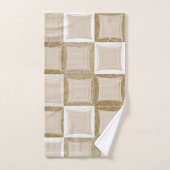 バスルーム用タオルが茶色にセット バスタオルセット (ハンドタオル)