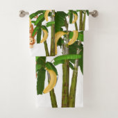 バスルーム用タオルが茶色のサルをセット バスタオルセット (インサイチュ)