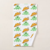 バスルーム用タオルが蝶マッシュルームのカエルをセット バスタオルセット (ハンドタオル)