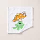 バスルーム用タオルが蝶マッシュルームのカエルをセット バスタオルセット (ウォッシュタオル)