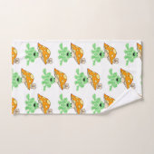 バスルーム用タオルが蝶マッシュルームのカエルをセット バスタオルセット (ハンドタオル)