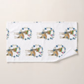 バスルーム用タオルが鹿のフルーツをセットするフローラ バスタオルセット (ハンドタオル)