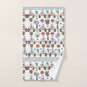 バスルーム用タオルでパトカーをセット バスタオルセット (ハンドタオル)