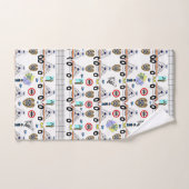 バスルーム用タオルでパトカーをセット バスタオルセット (ハンドタオル)