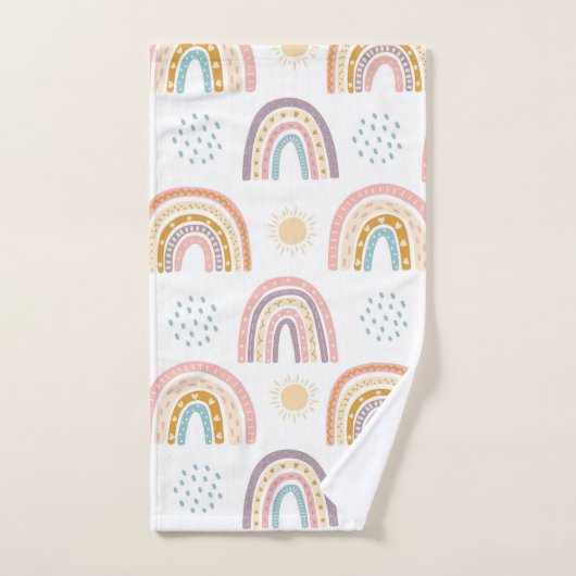 バスルーム用タオルで水色を設定 バスタオルセット (ハンドタオル)