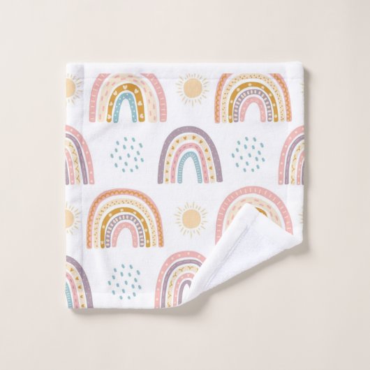 バスルーム用タオルで水色を設定 バスタオルセット (ウォッシュタオル)