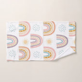 バスルーム用タオルで水色を設定 バスタオルセット (ハンドタオル)